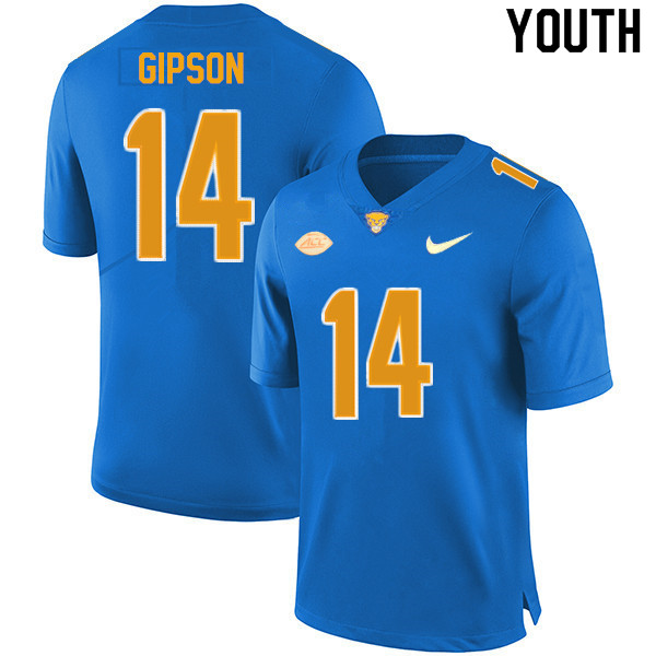 Youth #14 Will Gipson Pitt Panthers College Football Jerseys Sale-New Royal
